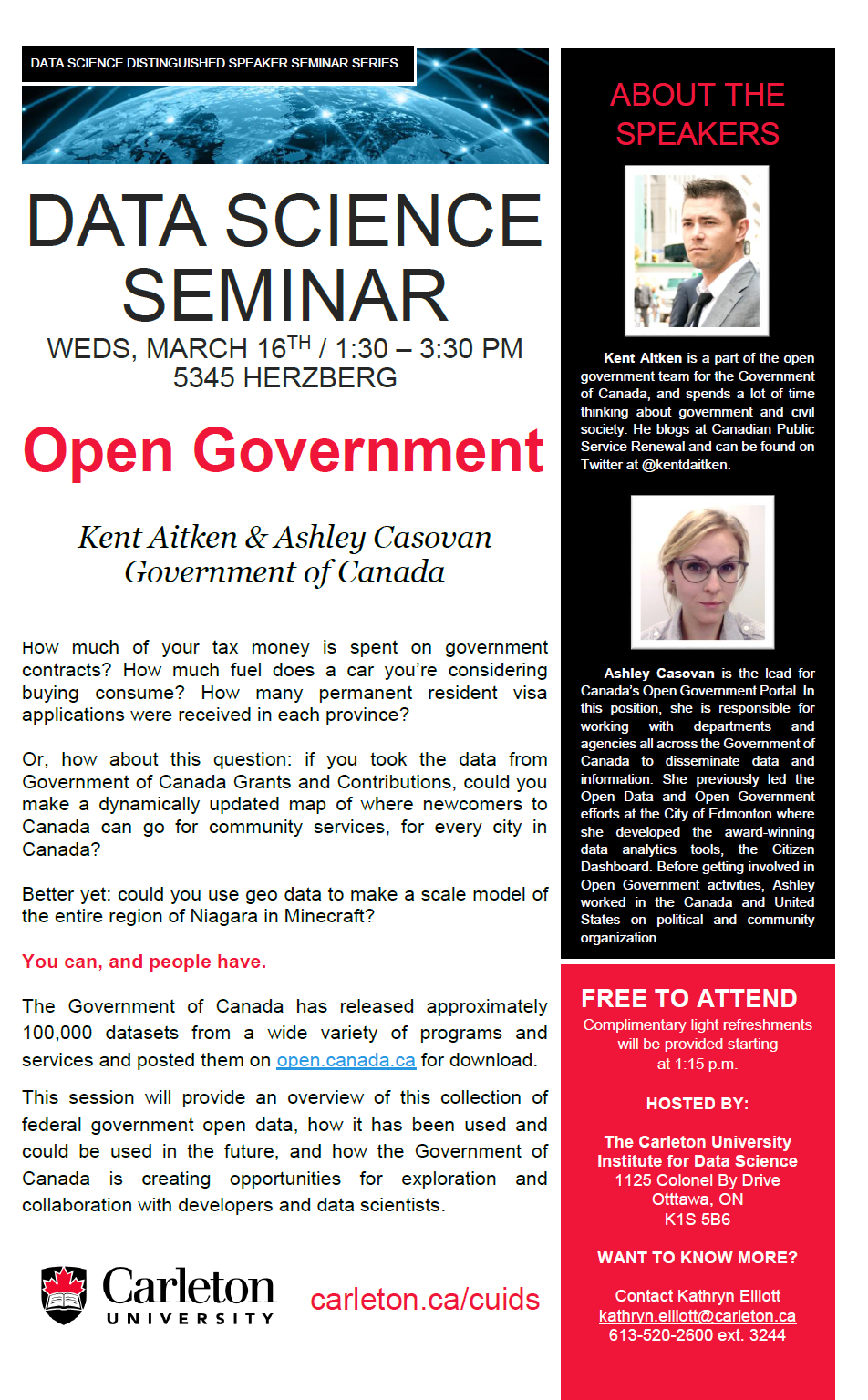 Events Calendar DATA SCIENCE SEMINAR: Open Government ...