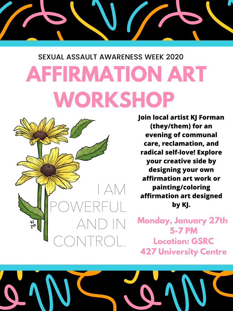 Events Calendar Affirmation Art – Workshop with KJ Forman - Events Calendar