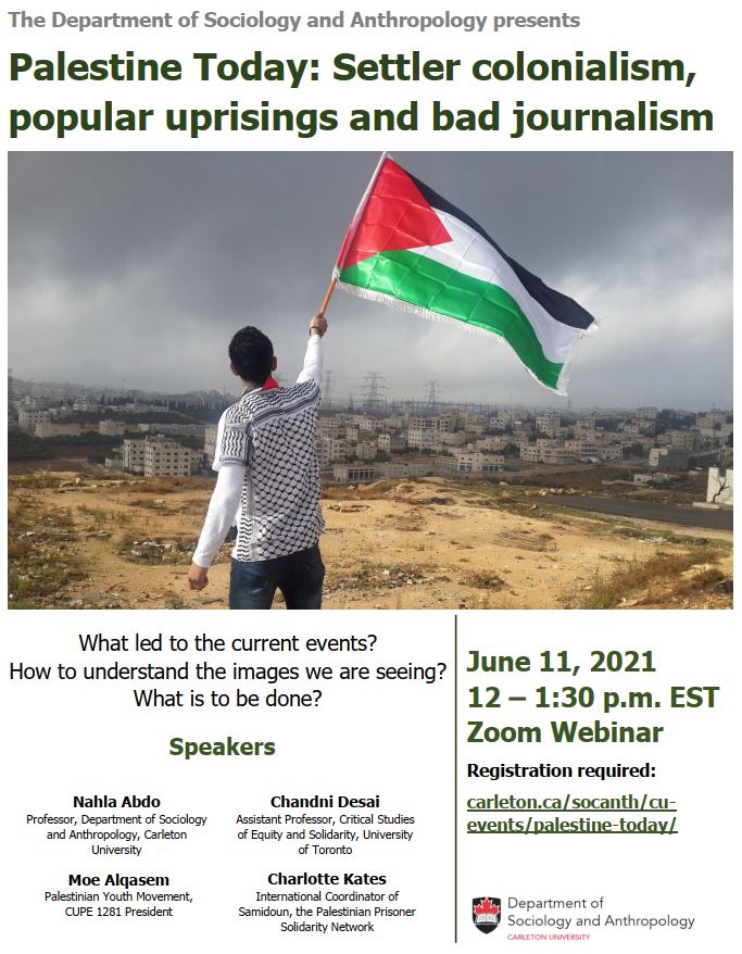 Events Calendar Palestine Today: Settler colonialism, popular uprisings