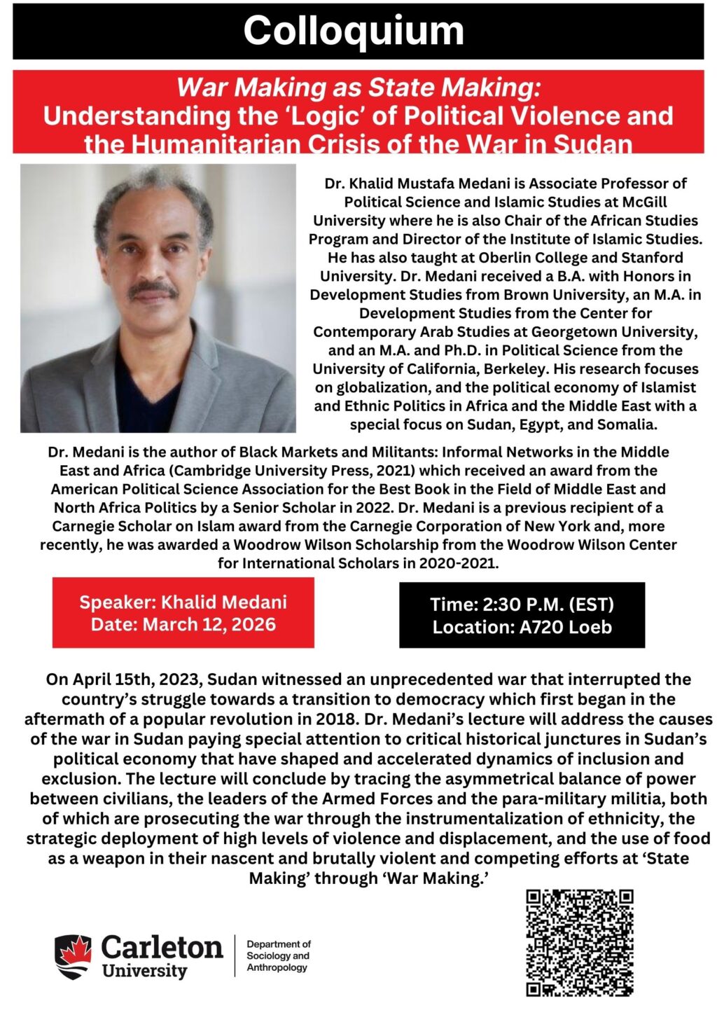 poster for event on March 12, 2026