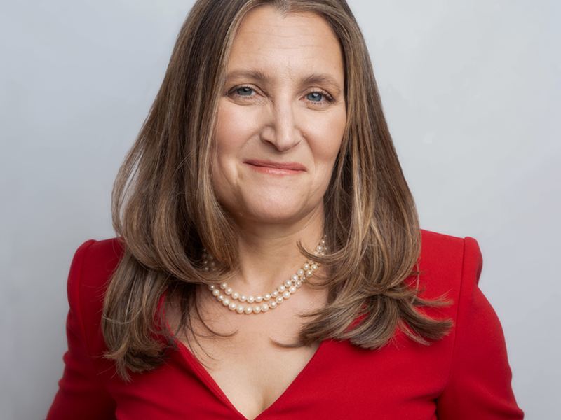Photo of the Honourable Chrystia Freeland